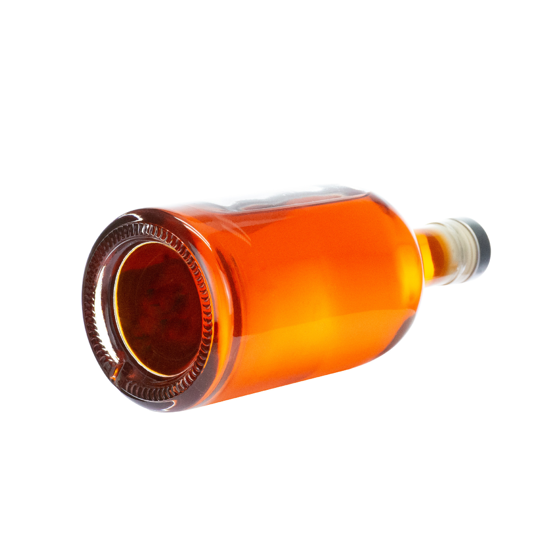 新款750ml晶白料洋酒瓶把手玻璃酒壶创意白兰地酒瓶