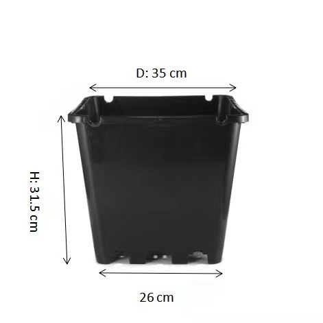 绿田 30升蓝莓基质盆 蓝莓苗基地家庭种植四方方形料花盆透水透气