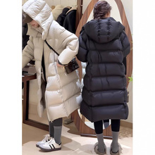 伊茉韩版加厚显瘦长款羽绒服女2025年新款小个子设计感白鸭绒外套