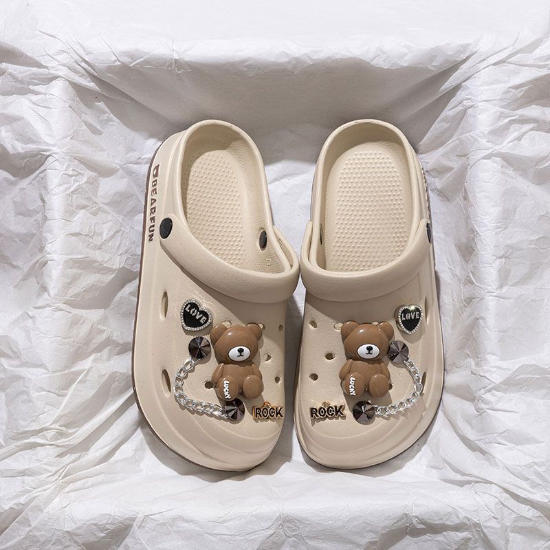 카카 [행운의 다크 브라운 곰] 에바 부드러운 바닥 겉옷