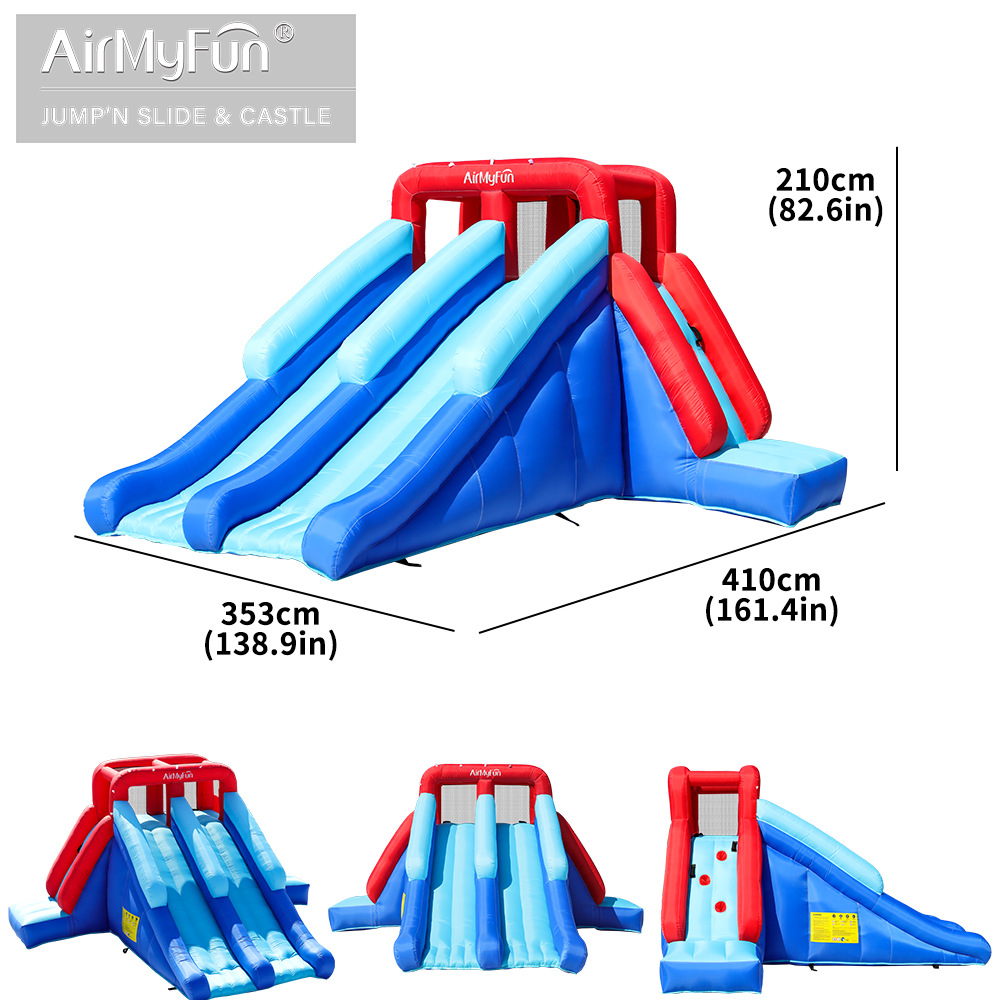 AMF | Tobogán de agua inflable para niños, castillo inflable con tobogán de agua para niños