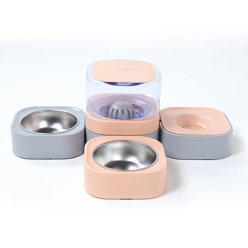 Alimentador automático para mascotas extraíble y lavable de acero inoxidable perro tazón doble tazón gato perro mascota fuente de agua potable transfronteriza al por mayor