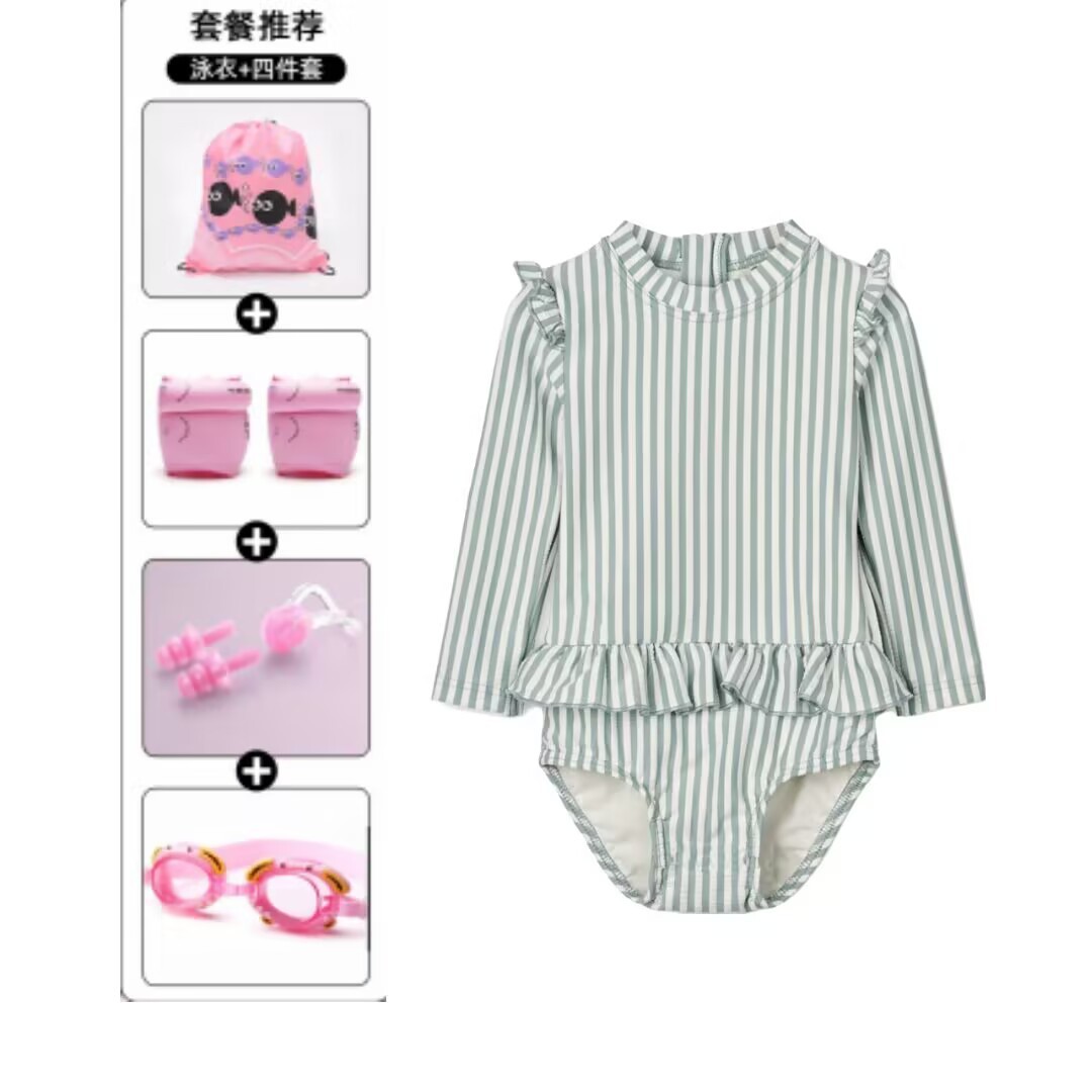 Niños trajes de baño de manga larga de secado rápido para niñas nuevas niñas lindas trajes de baño al por mayor