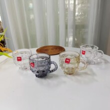 家用玻璃杯高颜值咖啡杯大容量扎啤杯带把玻璃杯果汁杯牛奶杯批发