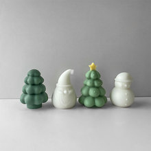 圣诞蜡烛蜡烛硅胶模具DIY香薰蜡烛石膏摆件扩香石滴胶手工制作