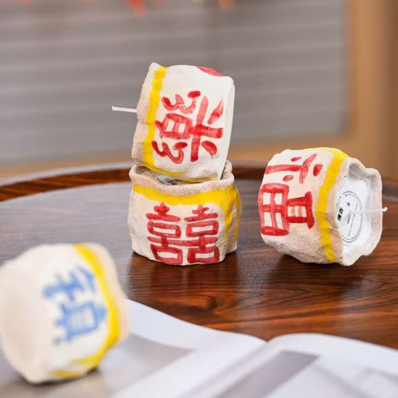 景德镇手工手绘简约祝福装饰发财陶瓷香薰蜡烛生日礼物伴手礼|undefined