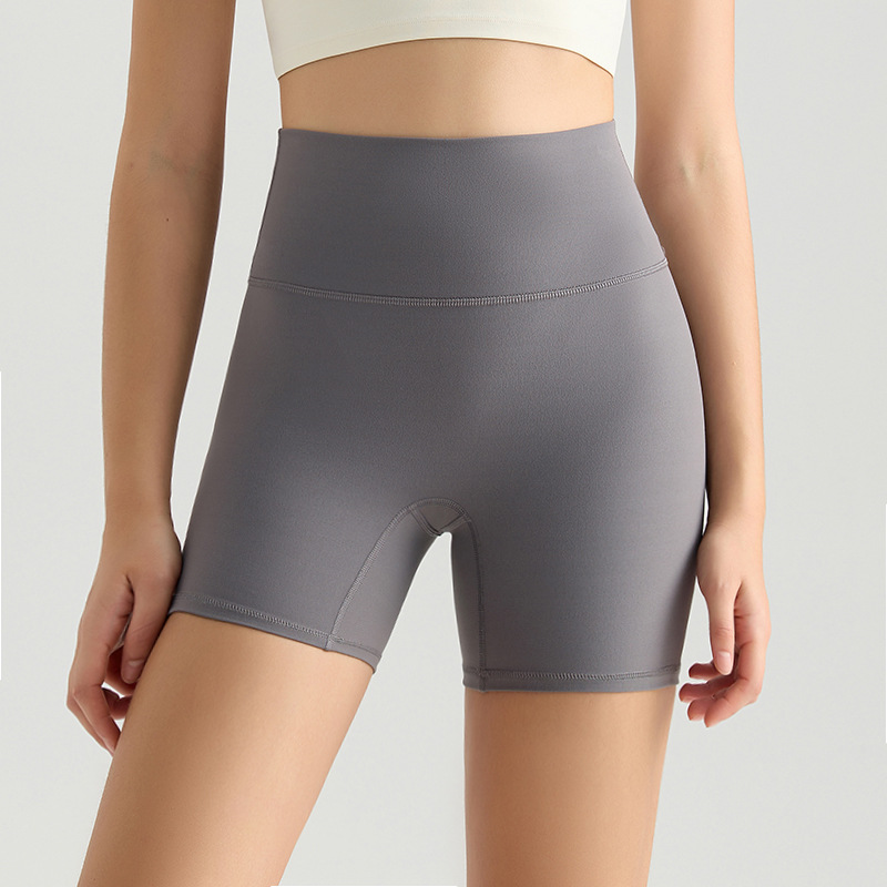 Weiman pantalones cortos de yoga de tres puntos sin talla, pantalones cortos de cintura alta para realzar la cadera, ropa interior antibacteriana sin sentido de la nube, pantalones de fitness de tres puntos para mujer