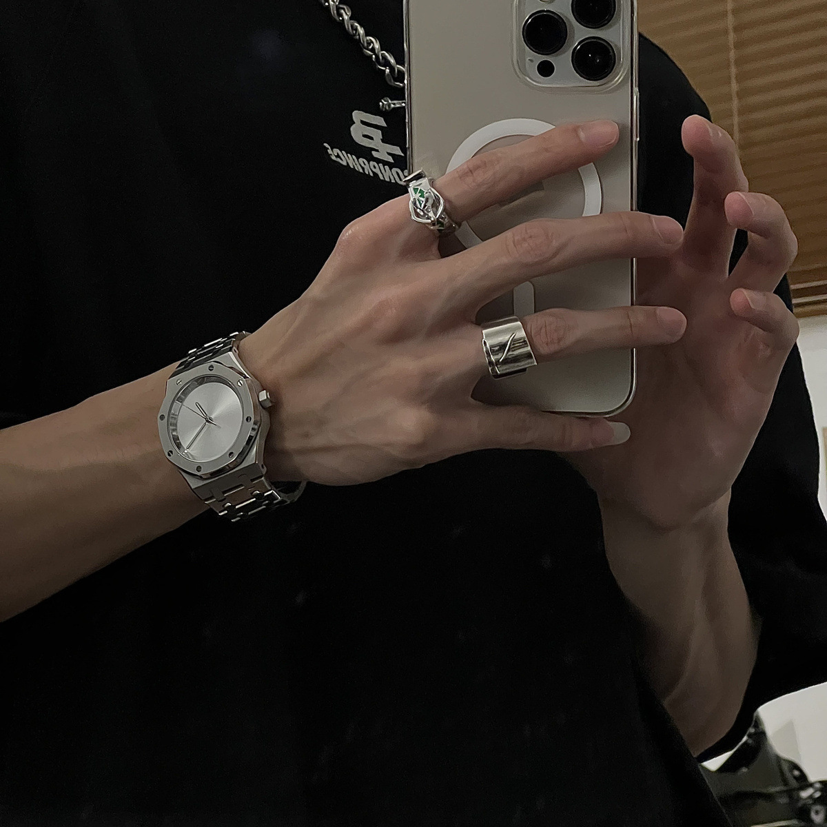 ロゴなし男性腕時計オリジナルデザイン夜光防水ビジネススポーツ対外貿易卸売り爆金石英腕時計ブーム