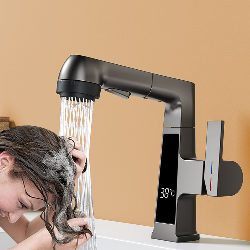 [E-commerce a generation of hair] toilet wash basin wash basin rotating lifting pull-out type digital faucet