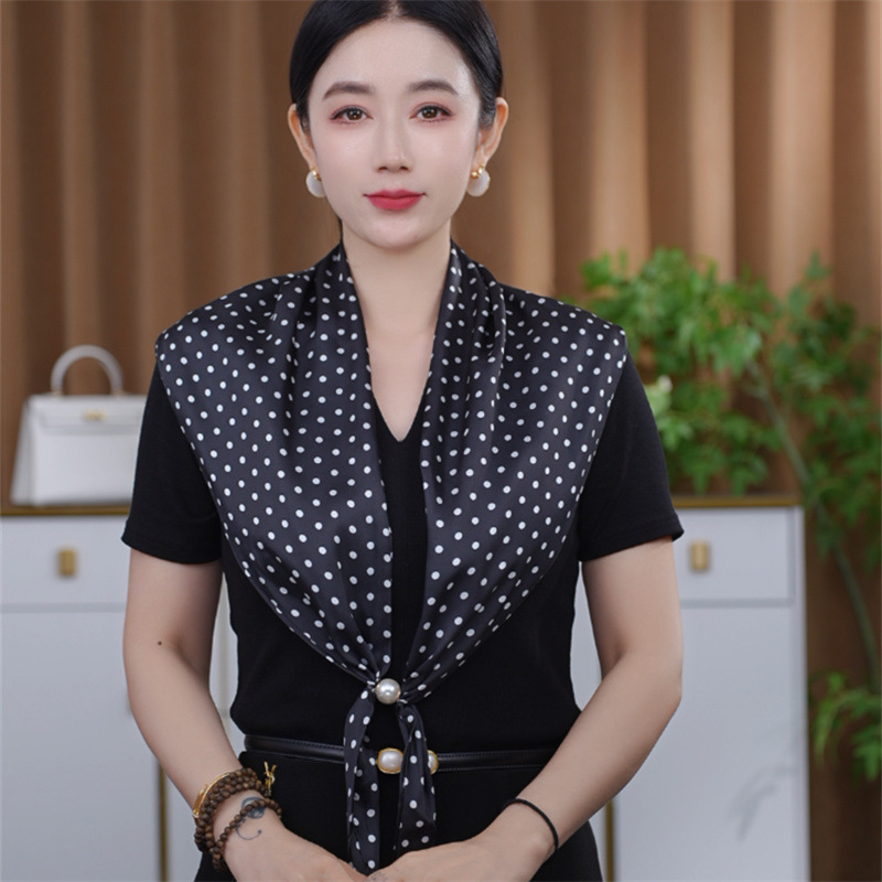 韩版新款复古时尚护颈三角巾百搭丝巾气质女士围巾|undefined