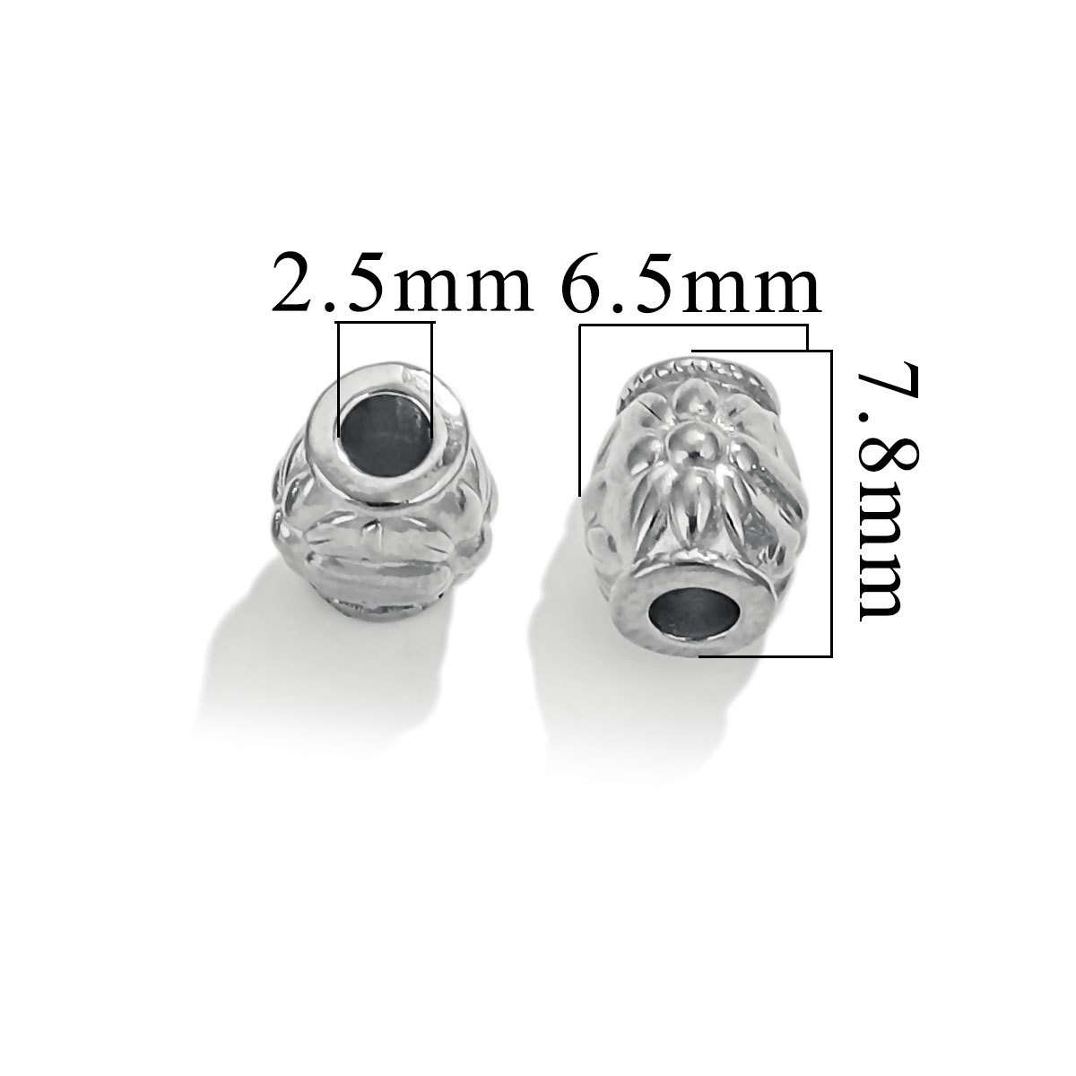 Accesorios de cuentas de acero inoxidable de fundición con retención de color, cuentas de cabeza de Buda, proverbios de seis caracteres, cuentas sueltas, accesorios de joyería hechos a mano de bricolaje