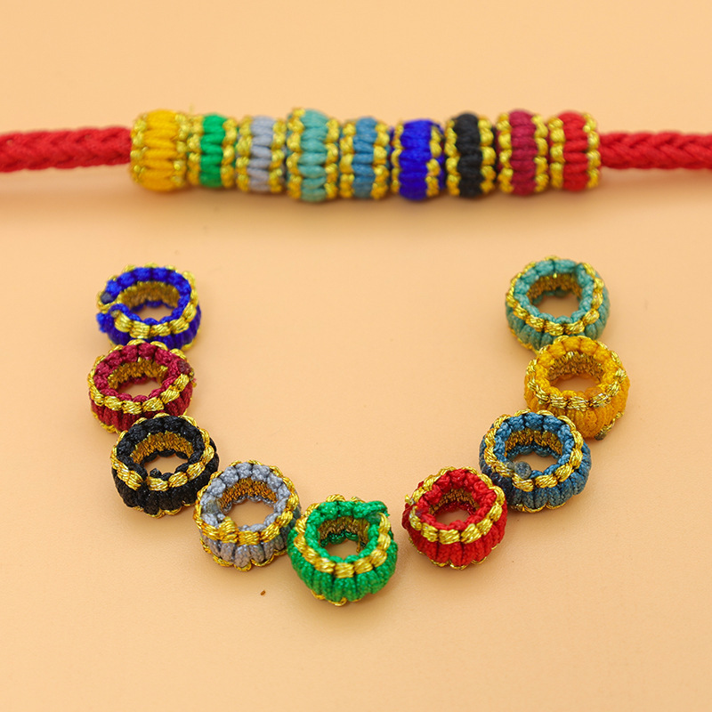 One-Piece Gold Thread Flat Knot Coil DIY Bracelet Weaving Accessories Clasp Bracelet DIY Spacer Clasp