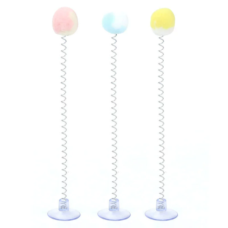 Cat teasing cat stick feathers with bell new suction cup into a kittens steel filament lazy self -hi cat toy teasing cat stick 6