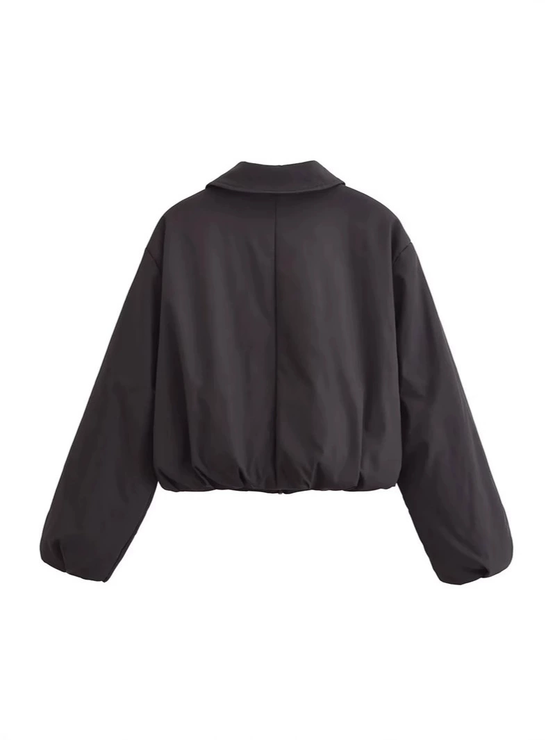 Короткий пуховик, зимний зип-пуб одежды cropped coat, европейский стиль, свободный крой