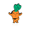 Cartoon carrot stand, sexy cute underwear for hips shape correction, brooch