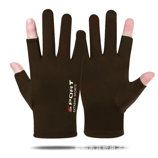 Men's sports style-2 fingers [brown]