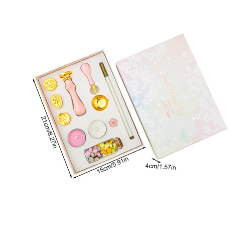 New Fire Paint Seal Set Wholesale Macaron Fire Paint Seal Handbook 520 Valentine's Day Gift Fire Paint Wax Particles