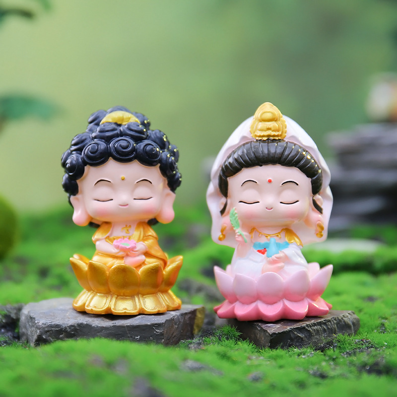 国潮风神仙系列萌佛守护神盲盒公仔桌面摆件新年节日礼品一件代发|undefined