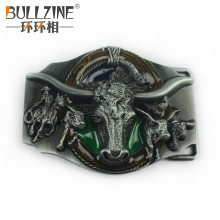 BULLZINE 锌合金牛头皮带扣西部牛仔皮带扣02221复古休闲腰带扣