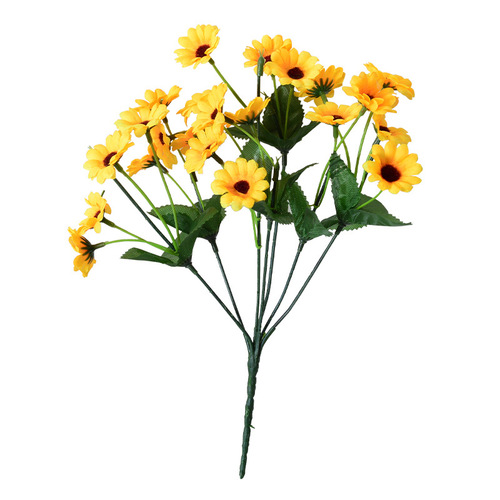 Simulated multi-head sunflower bouquet Home wedding hotel decoration sunflower sun chrysanthemum simulated bouquet wholesale