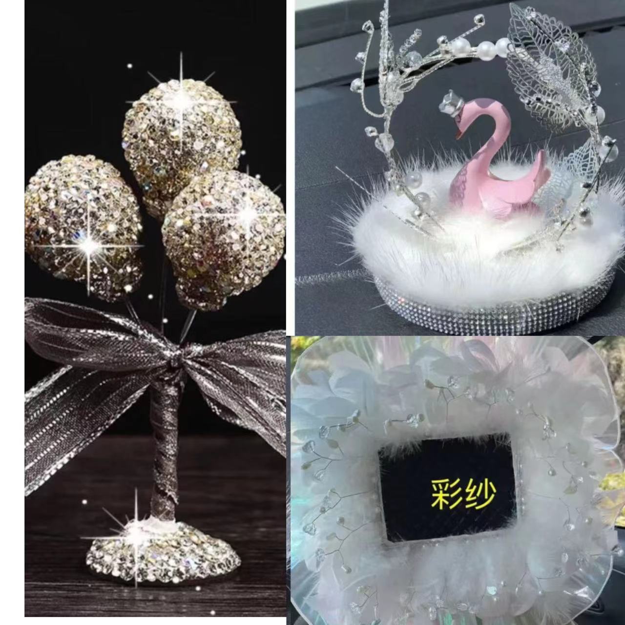 Decoraciones de automóviles Camellia creativa nueva consola central de verano joyas de automóviles chicas decoración de plástico