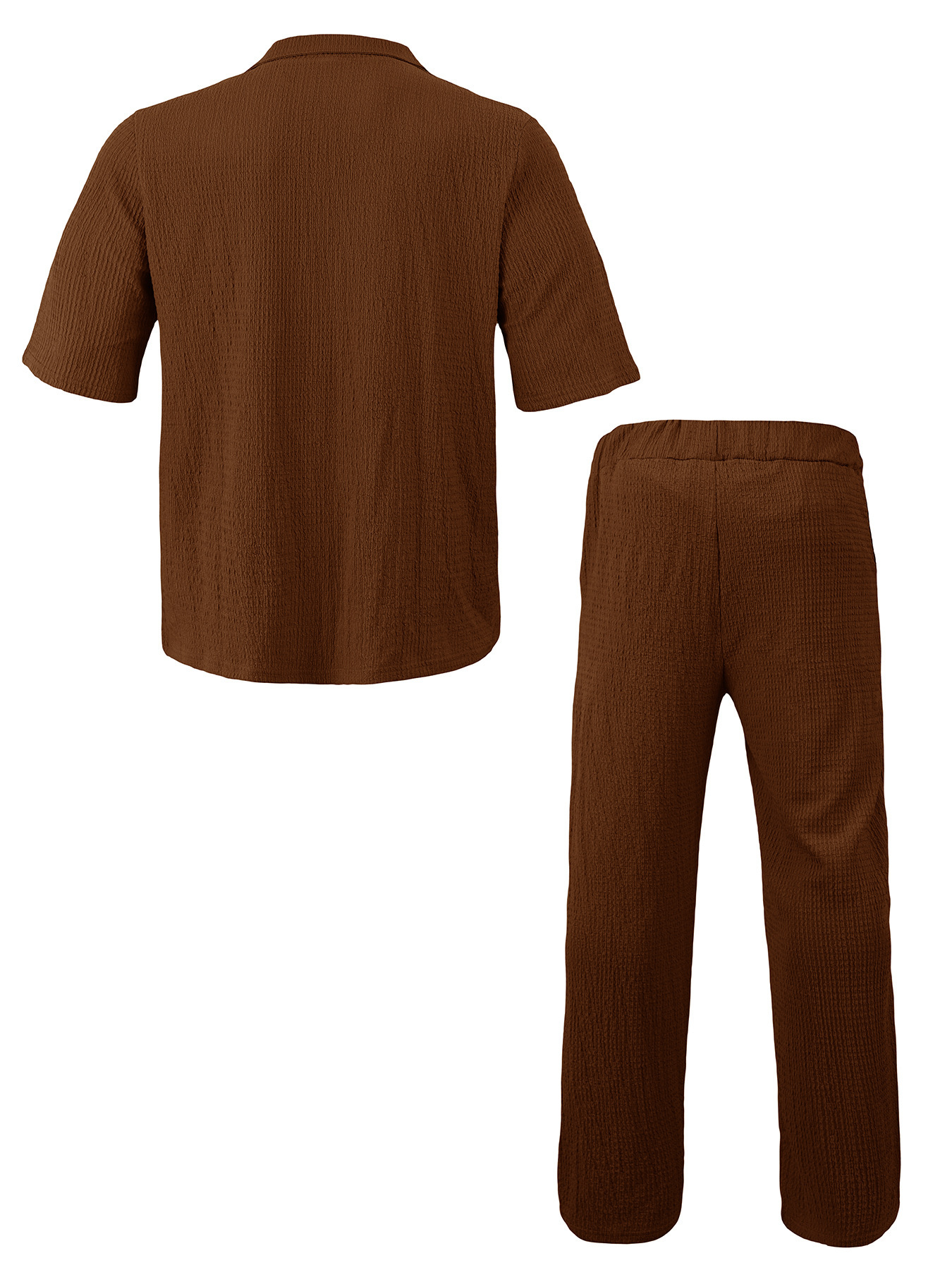 Casual Men's Two-piece Set Solid Colour Spring Summer Commuter_voghion.com