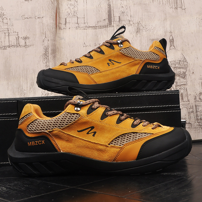 Outdoor non-slip men's sports shoes, breathable mesh design, fashionable and trendy, perfect for hiking and off-road activities, a popular and versatile casual shoe Outdoor non-slip men's sports shoes, breathable mesh design, fashionable and trendy, perfect for hiking and off-road activities, a popular and versatile casual shoe
