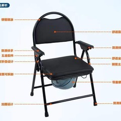 Shunhong Wholesale Foldable Toilet Chair with Back Support Portable Elderly and Pregnant Women Foldable Toilet Seat
