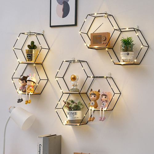 Wall-Mounted Shelf without Drilling, Bedroom Wall Decor, Creative Restaurant Milk Tea Wall Decor, Room Storage Arrangement