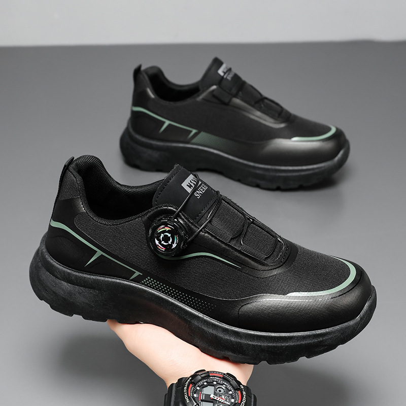 Zapatos de hombre 2026 nuevo botón de primavera zapatos deportivos casuales para hombres al aire libre alpinismo transpirables zapatos de carrera versátiles