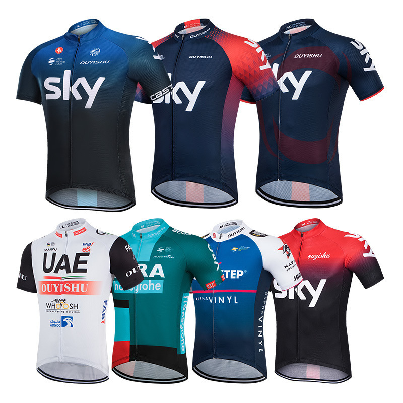 Nueva ropa de ciclismo, traje de manga corta, ropa de ciclismo de carretera de verano para hombres, ropa de coche de montaña transpirable de secado rápido, delgado al por mayor