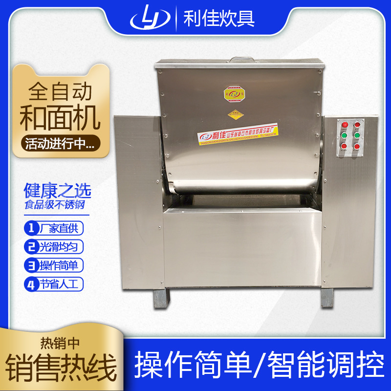 厂家供应不锈钢全自动翻斗和面机 大型商用和面机搅拌机 揉和面机
