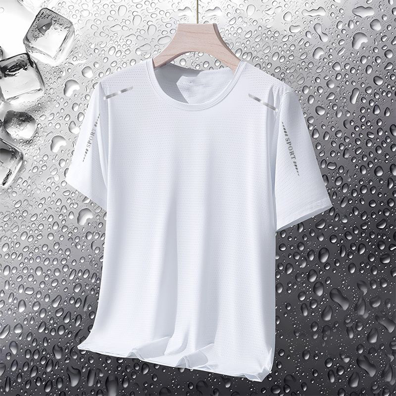 2026 verano nuevo estilo de moda de hielo camiseta de manga corta hombre moda deportiva malla transpirable versátil ropa superior image 15