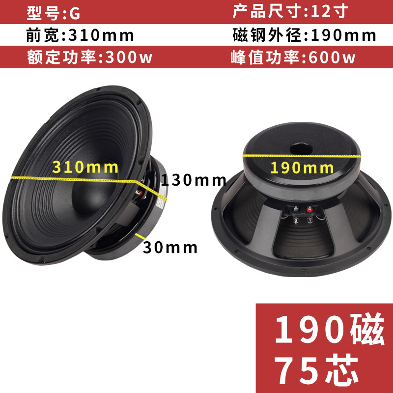 12 pulgadas 190 núcleo magnético 75