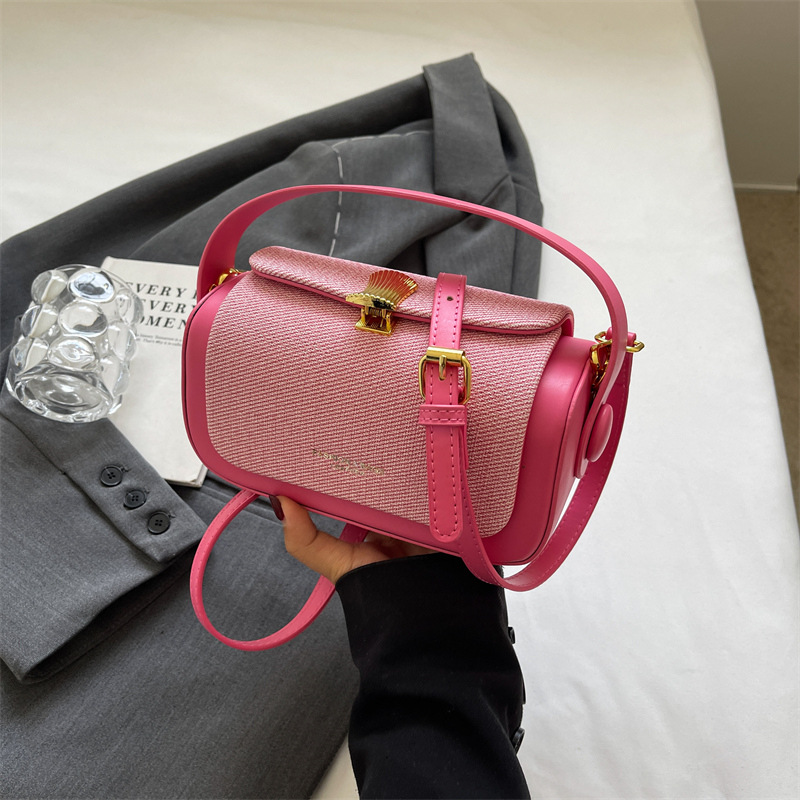 Bolso de moda para mujeres, bolso de moda coreana, bolso pequeño, nicho, diseño simple, caja, bolso de textura, mochila