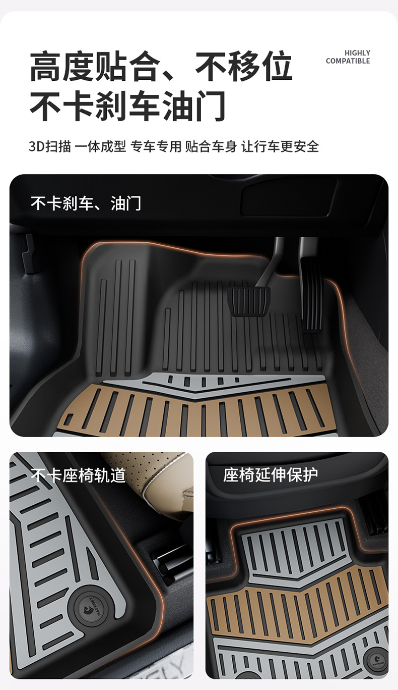 Suitable for Geely Galaxy E5 A7 Xingjian 7 Xingyue L Emgrand Xingyuan Special Car-Specific Colorful Tpe Car Floor Mats