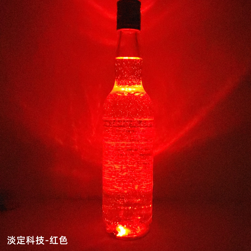 Suministro luminoso Copa pegatinas desechables LED botella de vino pegatinas de colores flash botella pegatinas discoteca bar cóctel emisora de luz montaña