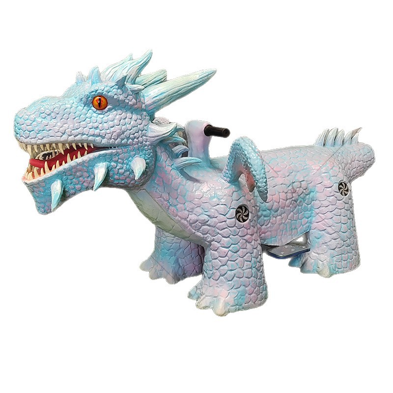 Simulación de silicona de piel suave dragón volador dinosaurio coche de atracciones en línea famoso padre-hijo centro comercial plaza fábrica de equipos de recreo fuente