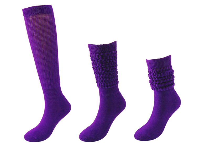 Frau Japanischer Stil Einfarbig Polyester Baumwolle Crew Socken Ein Paar display picture 15