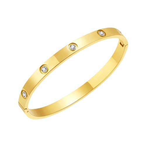 Titanium steel bracelet for girls, high-end diamond-filled stainless steel bracelet, niche, versatile, light, luxurious, non-fading, couple's hand jewelry