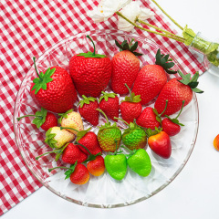 擬似いちご片模型プラスチックいちご偽果物野菜道具玩具戸棚ミニ装飾部品飾り物