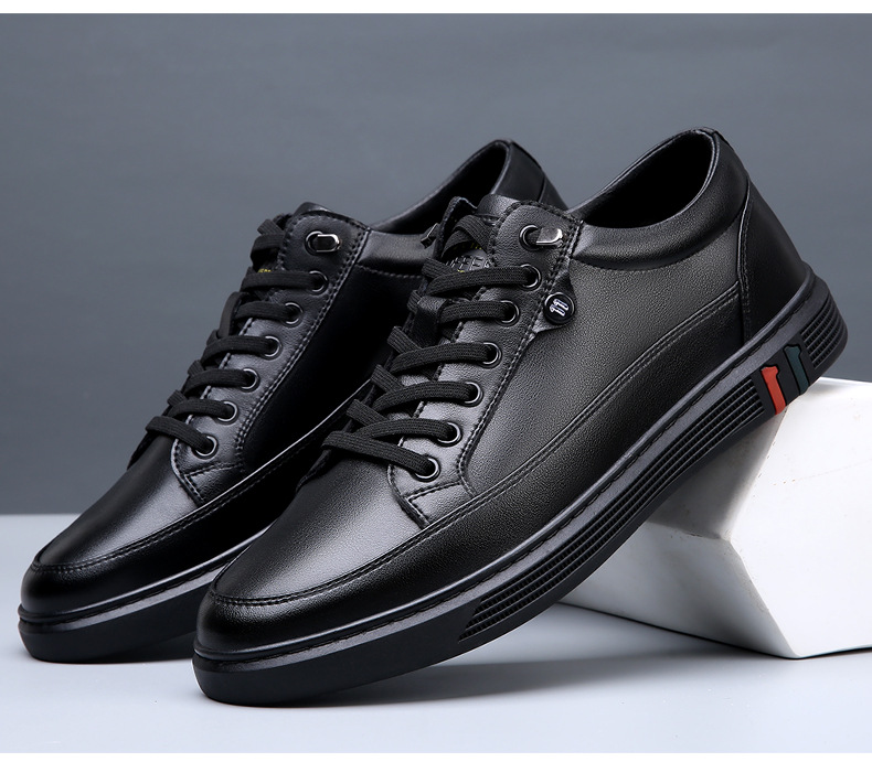 Casual Formal Men's Leather Shoes Breathable Versatile Style_voghion.com