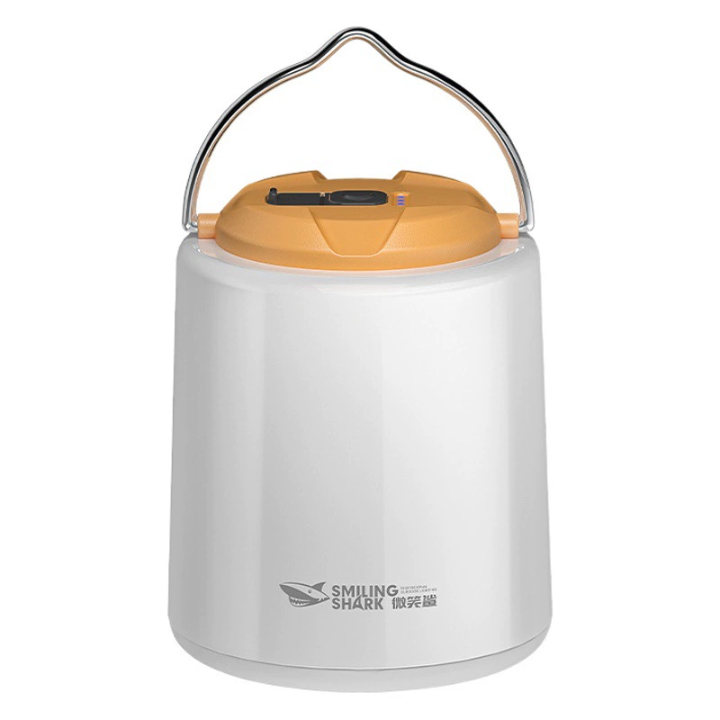 Улыбающаяся Акула На открытом воздухе Кемпинг Подсветка Теплый свет USB-провод Зарядка Зарядный дисплей Дизайн крюка Большой прожектор Кемпинг Свет