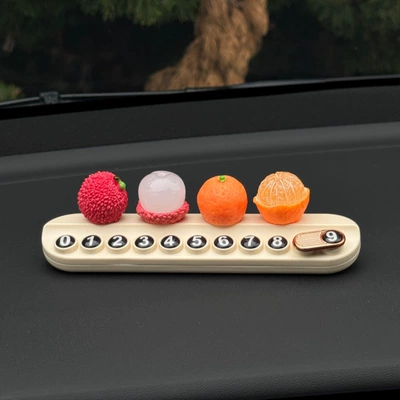 Realistic Fruit Ornament, Nömrəli dayanma kartı - one-pair-each-of-orange-lychee-white-aromatherapy-stop-sign