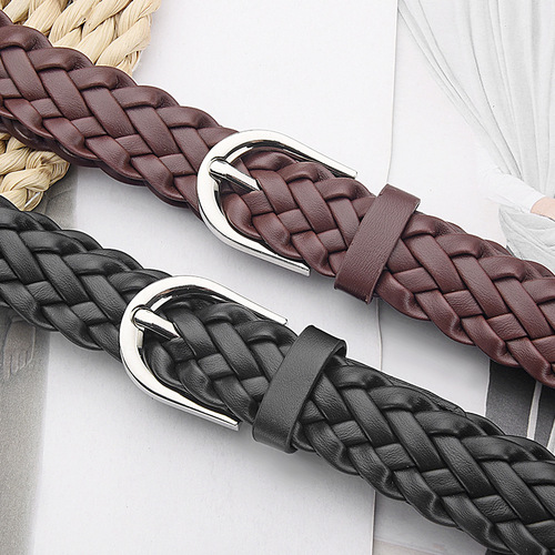 Ladies' Retro Belting Waistband for Casual Pants and Dresses, Fine Slim No-Hole Women's Belt, Yiwu Cross-Border Wholesale