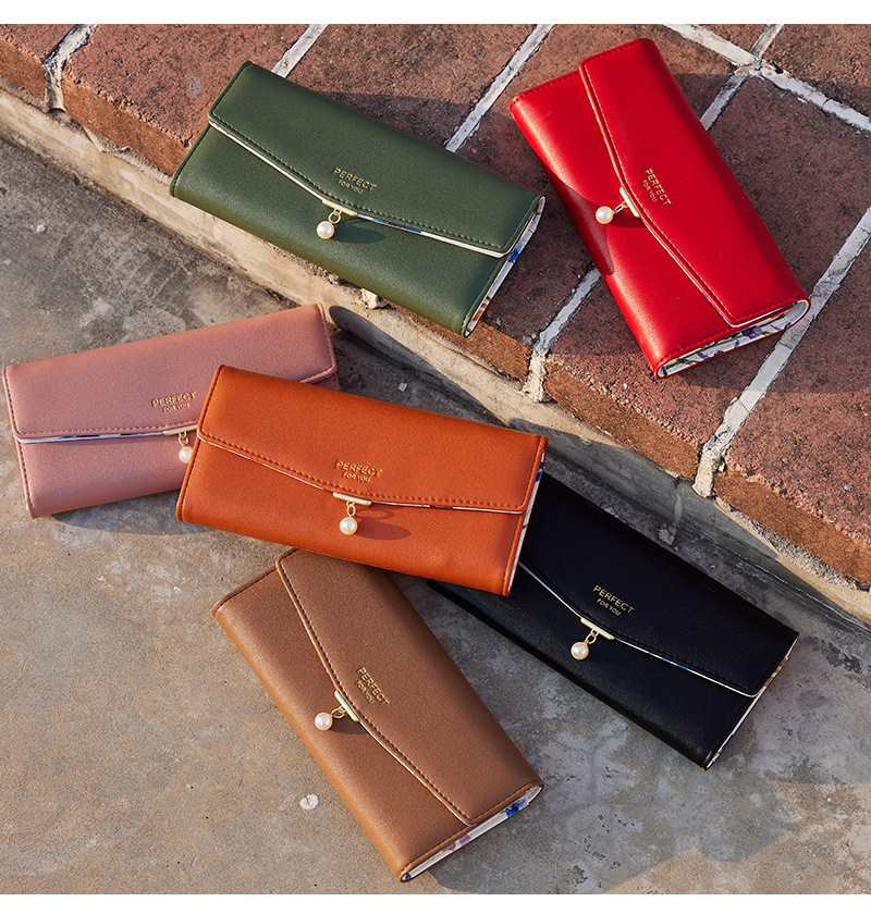 Women's Solid Color Pu Leather Hidden Buckle Wallets display picture 8