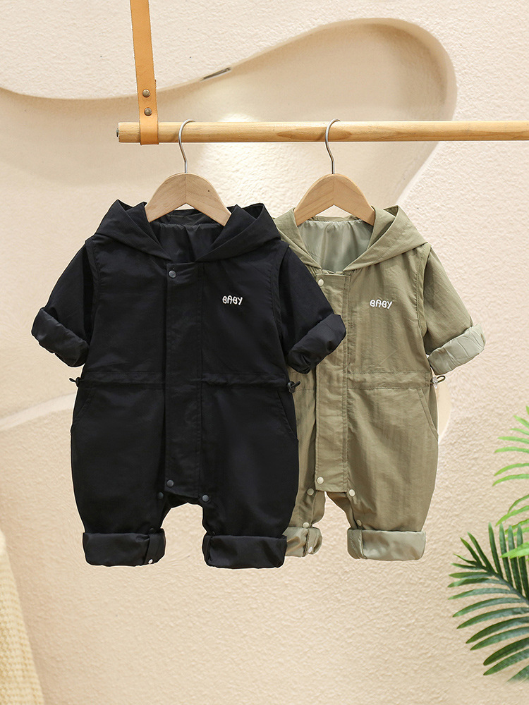Children's demi-season autumn jacket to go out, bodysuit, western style, Korean style