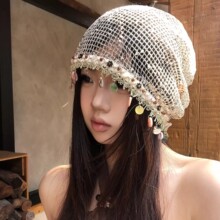 2026新款镂空堆堆帽子女春夏季薄款时尚百搭户外旅拍显脸小套头帽