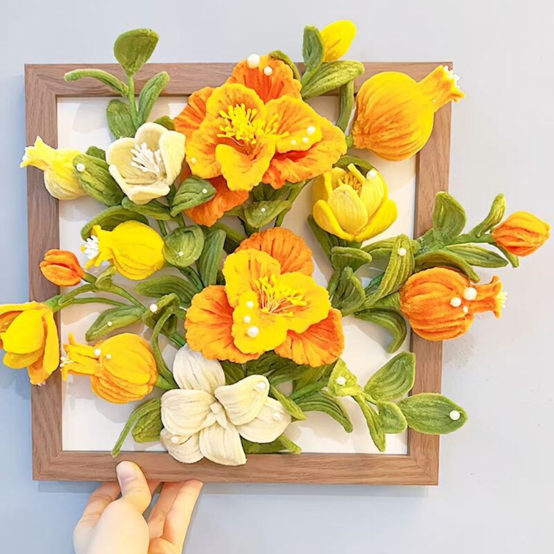 スズランの花の額縁ブーケ、手作りDIY素材パック、誕生日プレゼント、組み立て式、クリエイティブで爽やかなスズラン|undefined