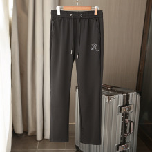 撤柜松紧腰男士休闲运动裤 时尚刺绣裤子男速干透气直筒裤薄KZ812